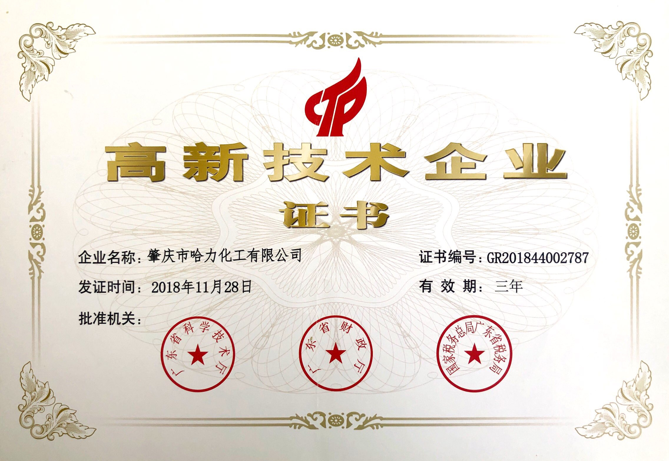 慶祝哈力化工成為高新技術企業(yè)滿一周年